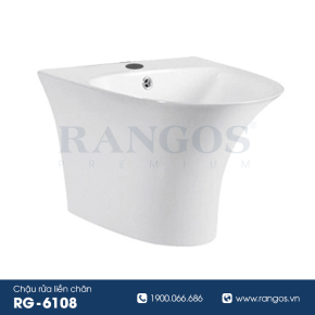 Chậu rửa lavabo liền chân Rangos RG-6108