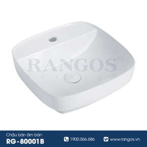 Chậu rửa lavabo bán âm bàn Rangos RG-80001B